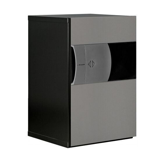 Сейф KASO E1-320 с чёрным корпусом и серой панелью, фото , изображение 3